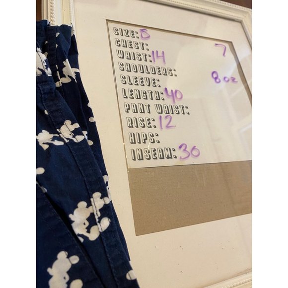 Disney Parks Navy Blue White Mickey Mouse Pajamas Small Men's - Picture 6 of 6